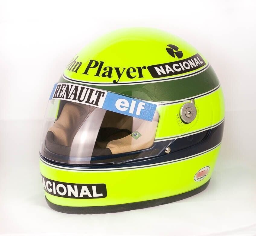 海外 高品質 送料込み アイルトン・セナ  F1 ヘルメット 等身大サイズ John Player GP 1985  レプリカ 高品質拍卖
