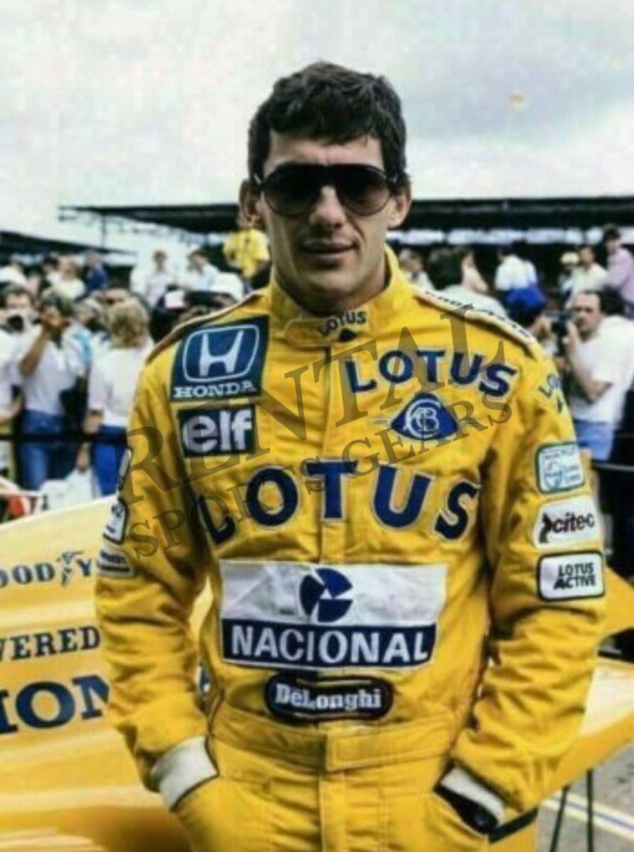 海外 高品質 送料込み アイルトン・セナ F1 F1 AyrtonSenna LOTUS 刺繍ワッペン レーシングスーツ サイズ各種 レプリカ カスタム対応拍卖