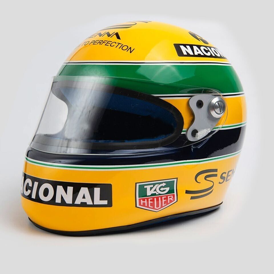 海外 高品質 送料込み アイルトン・セナ  F1 ヘルメット 等身大サイズ 1993  レプリカ 高品質拍卖