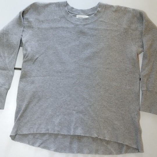 ヒューストン サーマル ロング T シャツ チャコール ヘビー 厚手 状態 よし M-Lサイズ拍卖