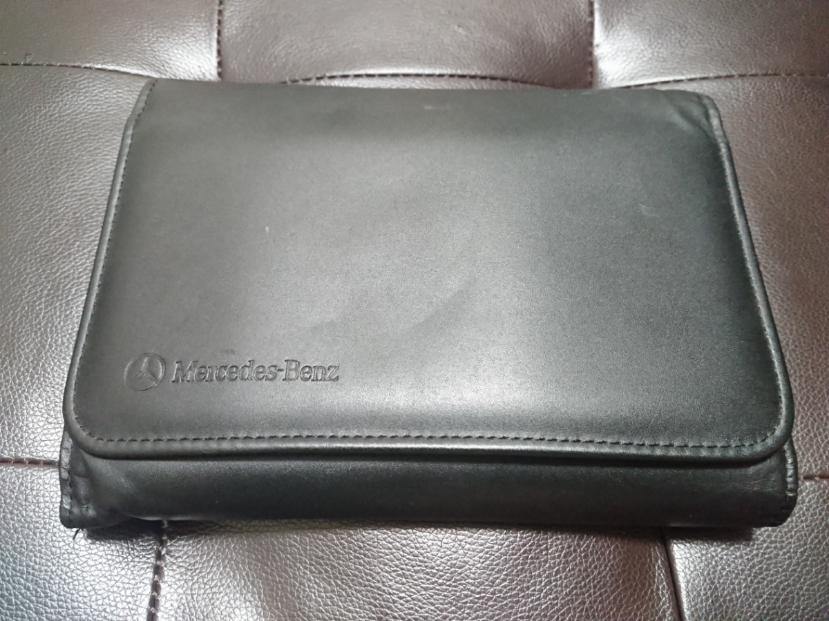 メルセデスベンツ ベンツ 車検証 入れ ケース ディーラー 正規品 程度良好 本革 Sクラス車検証ケース ヤナセ w220 221 222拍卖