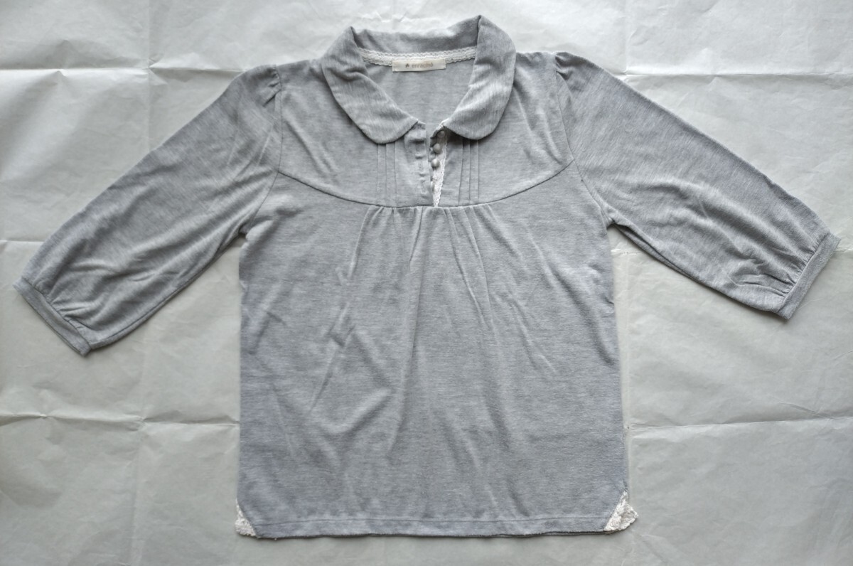 ★美品 enracine アンラシーネ 七分袖カットソー 七分袖 カットソー ゆったり拍卖