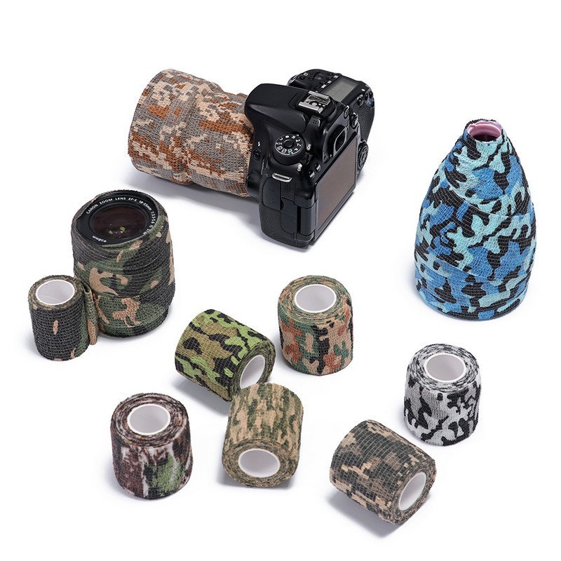 カモフラテープ 【6.ウォーターランド】 迷彩 カモフラージュテープ 伸縮 包帯素材 布テープ グリップテープ 滑り止め サバゲー ミリタリー拍卖