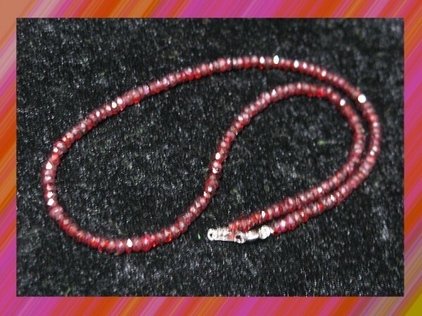 即決◆1月誕生石◆天然石◆ 高品質ガーネットネックレス40㎝拍卖