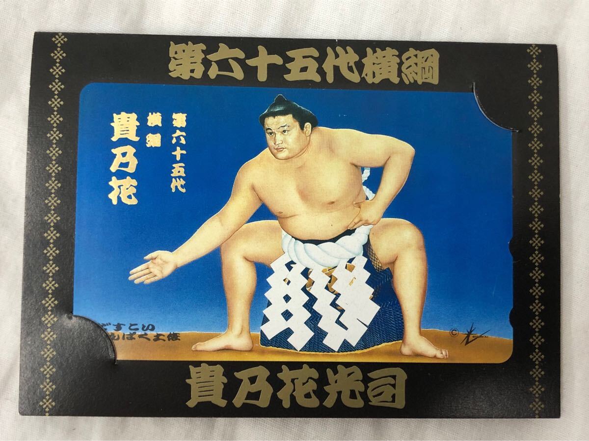 第六十五代横綱 貴乃花光司 どすこい わんぱく土俵 テレホンカード 50度 未使用 台紙付き拍卖