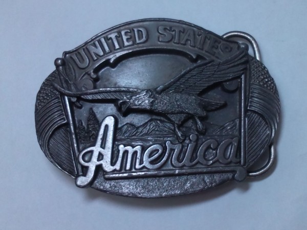 バックル USA イーグル フラッグ USA製 ヴィンテージ ベルト 非鉄 真鍮 ブラス拍卖