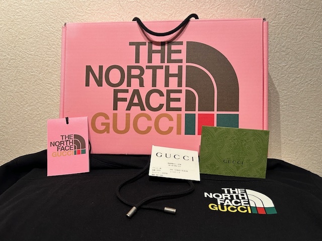 ♪送料無料★GUCCI × THE NORTH FACE★スウェット パーカー★グッチ × ザノースフェイス★黒★L★国内正規品★コラボ箱/紙タグ/RFID付♪拍卖