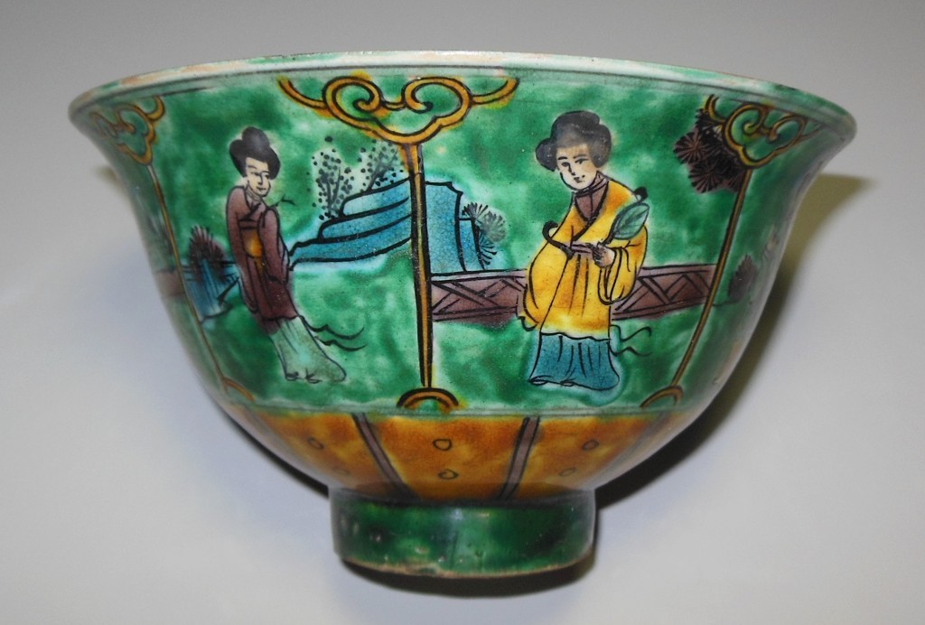 明朝期 東洋美人図 古茶碗 大明成化年造銘入り拍卖