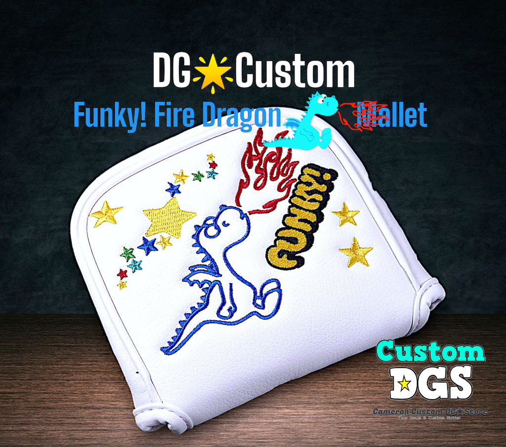 人気★★Funky! ファイヤードラゴン★ DGSスクエア・ホワイトマレットカバー★★マグネット拍卖