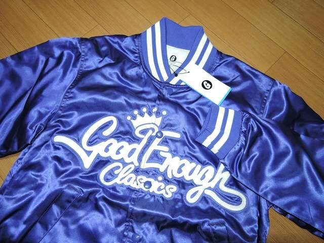 新品 グッドイナフ GOODENOUGH 復刻 サテン スタジャン M 名作/ クラシックロゴ ベースボール 定価45000円拍卖