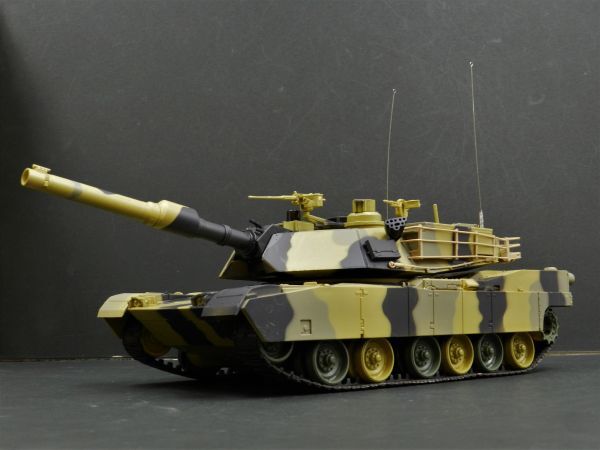 【赤外線バトルシステム付 対戦可能 塗装済み完成品 】Heng Long 3816-1/2 2.4GHz 1/24 アメリカ軍 M1A2 エイブラムス拍卖