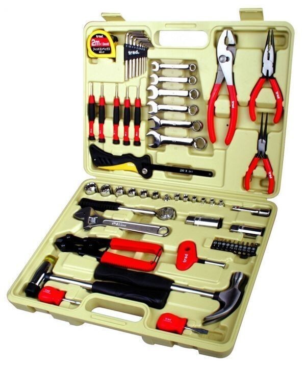 58pcs TRAD 工具セット TS-58 ☆ソケットレンチ スパナ ペンチ拍卖