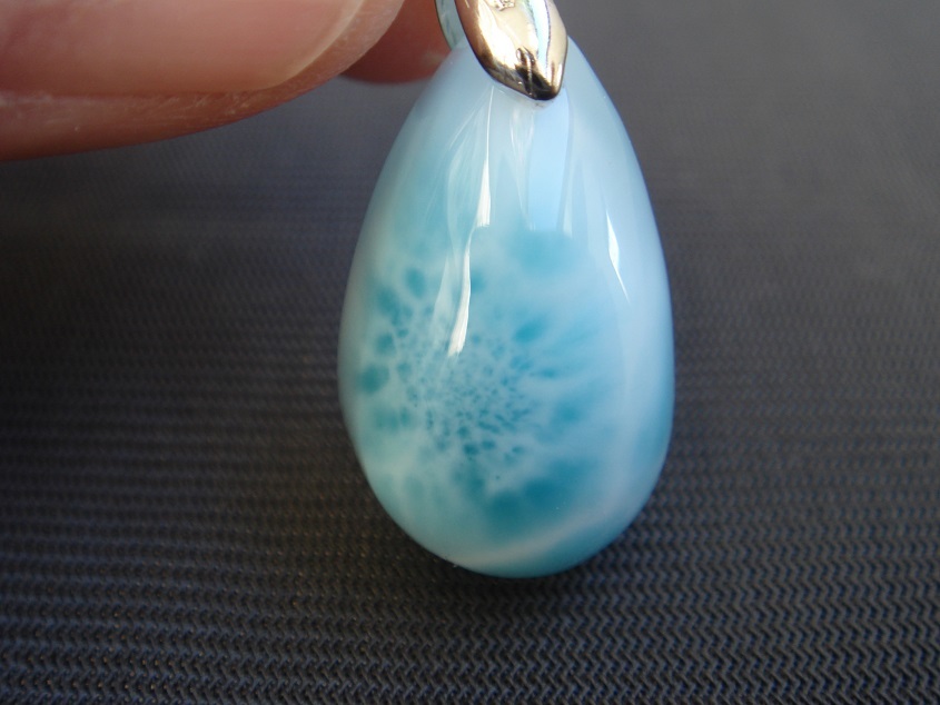 ☆最高級,超希少,風水お守り,海の色,天然7A級ラリマーペンダントトップA9拍卖