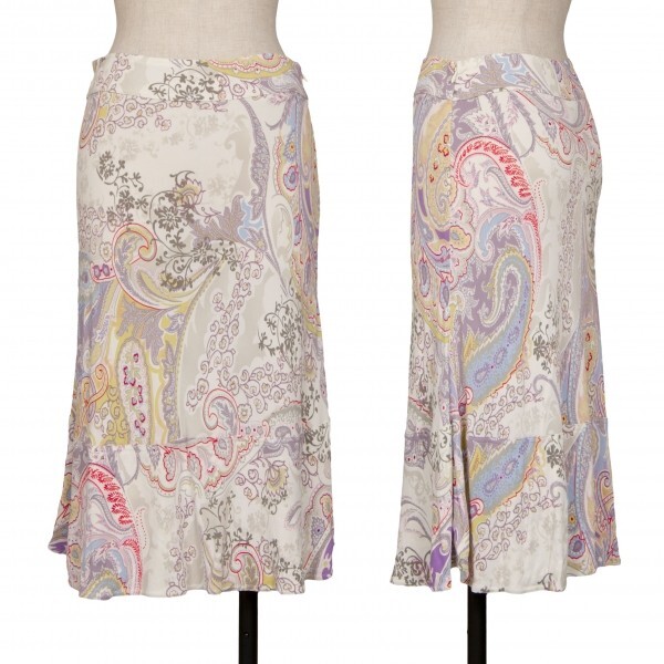 エトロETRO ペイズリープリントレーヨンスカート マルチ44拍卖