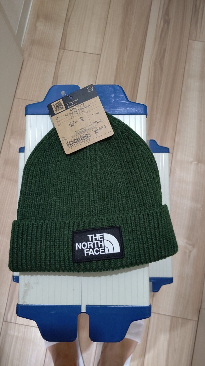 新品 未使用 タグ NORTH FACE ノースフェイス ロゴ NN802311Z ボックス カフド ビーニー LOGO BOX ユニセックス ニット キャップ 帽 雪 山拍卖