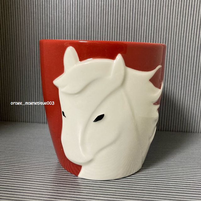 未使用 スターバックス 干支 マグ 午年 馬 2014年starbucks スタバ ニューイヤー ホースハンドル 2014 new year mug拍卖