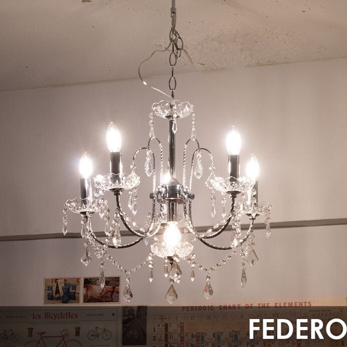 開梱未使用品 FEDERO LC10944 フェデロ5+1灯シャンデリア ELUX FEDERO エラックス 引っ掛けシーリング対応拍卖
