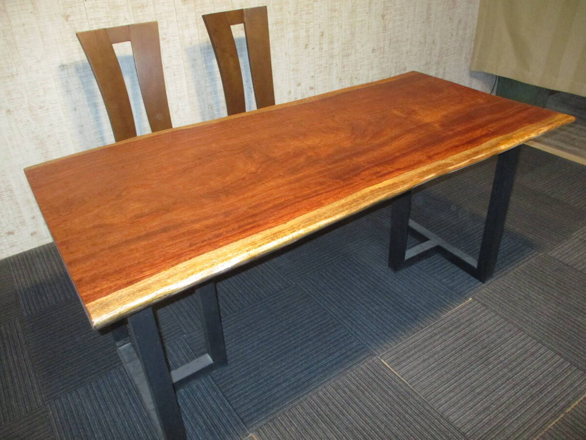 #1338■ ブビンガ 一枚板 テーブル ローテーブル ダイニングテーブル 座卓 天板  無垢一枚板 一枚板テーブル デスク 拍卖