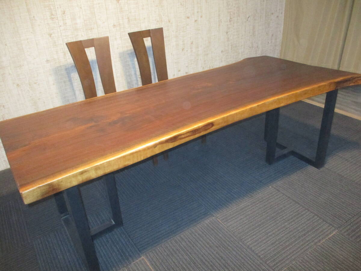 #1361■ ウォールナット 一枚板 無垢 テーブル 板 ローテーブル ダイニングテーブル 座卓 天板 一枚板テーブル デスク拍卖