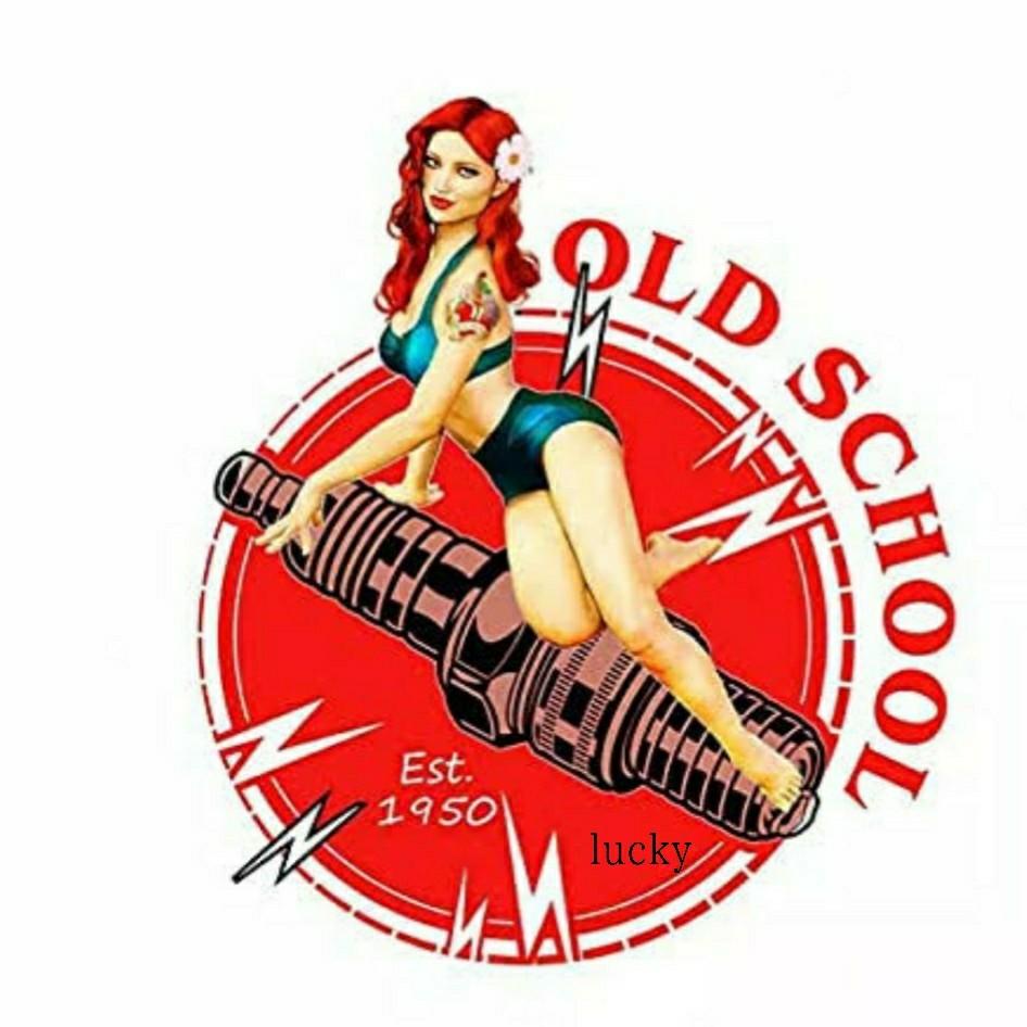 ヴィンテージ レトロ 転写ステッカー 車 カッティングステッカー シール デカール プラグ OLD SCHOOL ピンナップ ガール 装飾 luk205拍卖