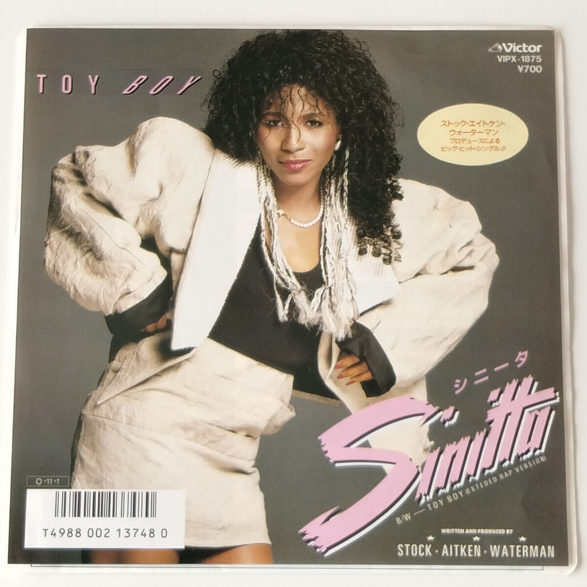 【7inch】シニータ/トイ・ボーイ(VIPX-1875)SINITTA/TOY BOY/DISCO/Hi-NRG/ハイエナジー/SAWストック・エイトキン・ウォーターマン拍卖