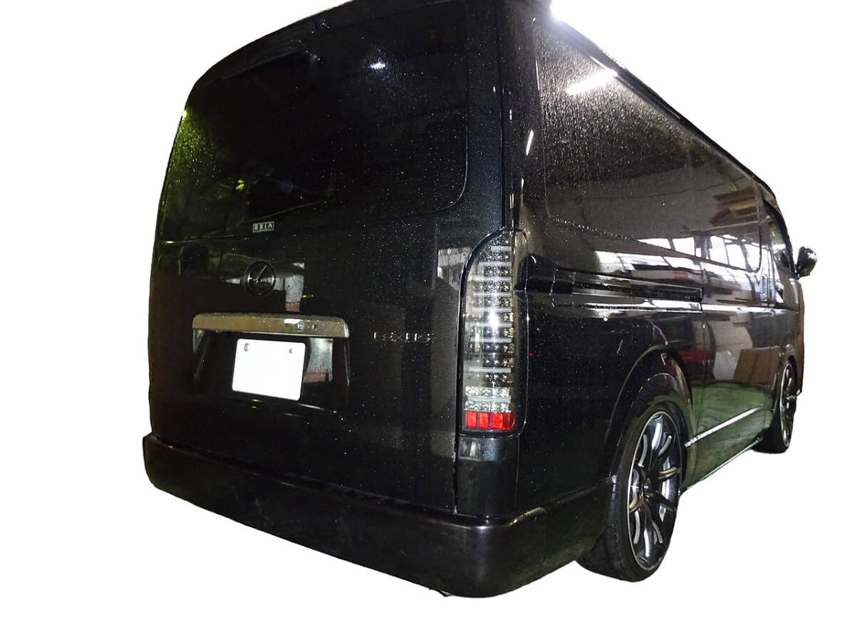 明日着 ハイエース 200系 4型 標準ボディ スムージング リアバンパー FRP トヨタ HIACE 国内発送 即納 カスタム 外装 エアロ パーツ 部品拍卖