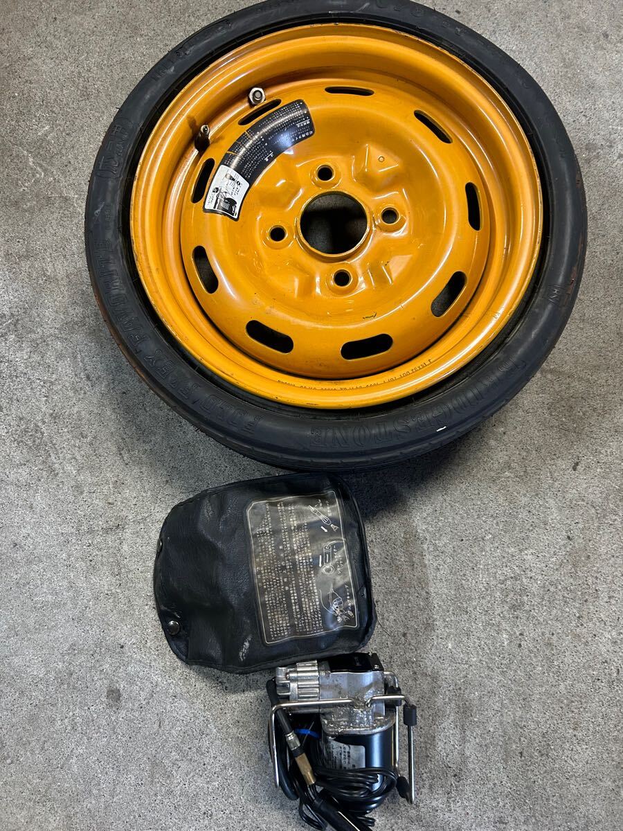 ★送料無料 日産純正 テンパー 応急タイヤ ジャンク コンプレッサー 当時物 旧車 Z31? フェアレディZ Z スカイライン拍卖