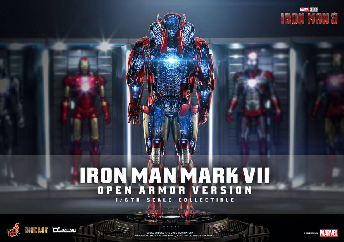 ホットトイズ 1/6 アイアンマン3 アイアンマン・マーク7 (オープン・アーマー版) 未開封新品 DS004D51 Iron Man Mark 7 hottoys拍卖