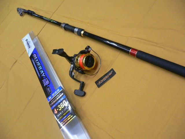 【Pm】 CB 振出 遠投磯竿 4-360 / 糸付リール 2500 set 送料込拍卖