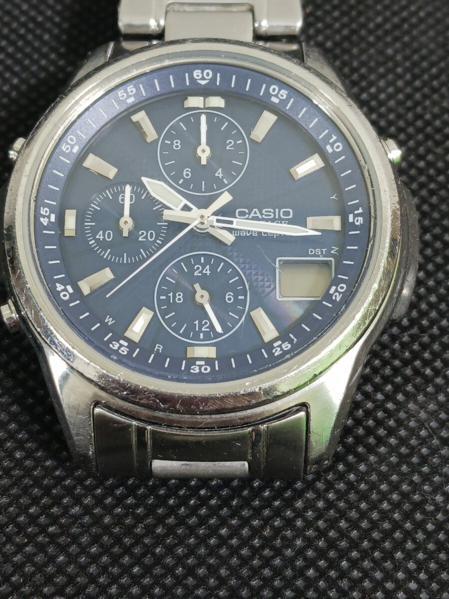 CASIO LINEAGE LIW-500 ソーラー電波時計 タフソーラー ウェーブセプター 稼働中拍卖