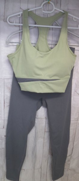 16 02251 ☆COMOOS ヨガウェア 上下セット 2XLサイズ レディース スポーツブラ レギンス【アウトレット品】拍卖