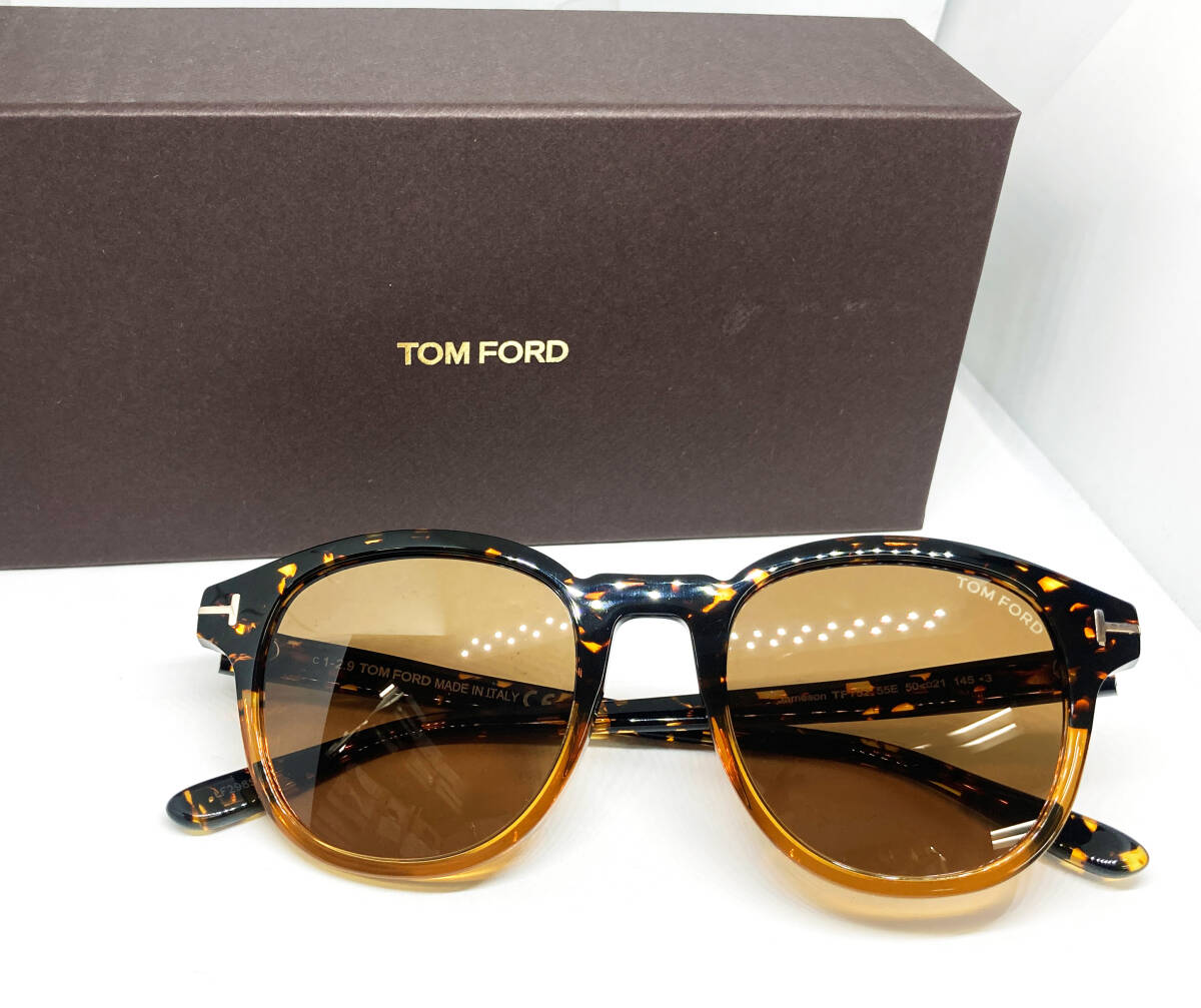 TOM FORD 正規品 サングラス Jameson TF752-55E (50) ハバナ ブラウン系 ボストン セル 新品 UVカット 紫外線対策 トムフォード拍卖