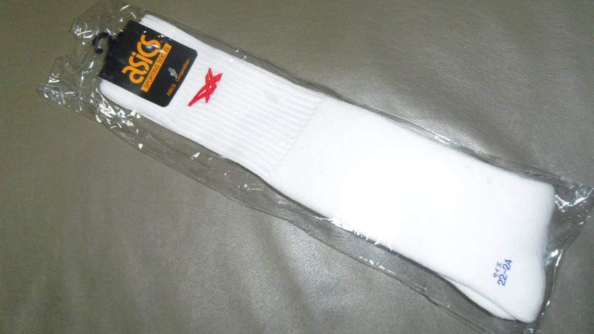 アシックス バスケ バレー ハイソックス TZ401M 赤 バッタ拍卖