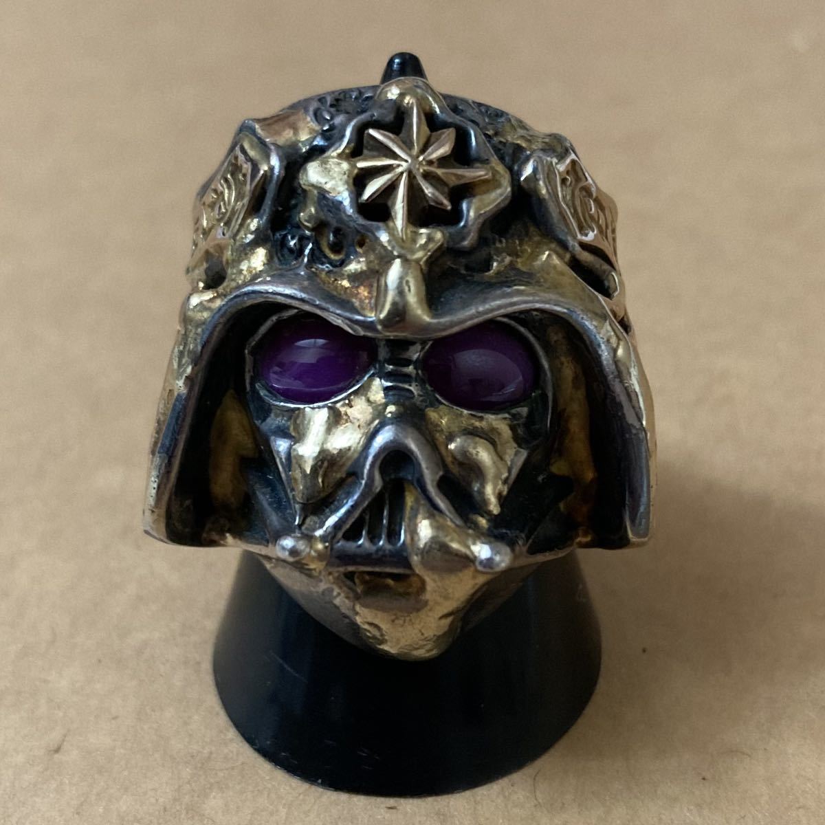 最上級★金まみれ★ビルウォールレザーBillWallLeatherアルティメットBWLダースベイダーリングstarwarsスターウォーズ指輪18Kパーツ拍卖
