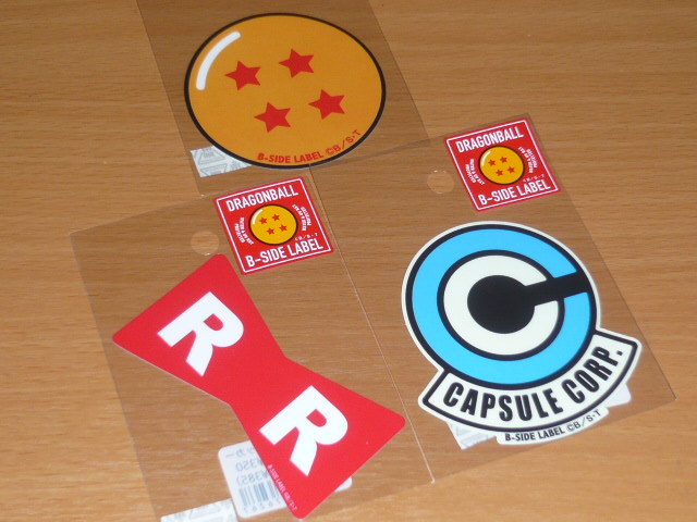 ◆ドラゴンボール ステッカー 3枚◆レッドリボン&カプセルコーポ&四星球◆B SIDE LABEL◆鳥山明◆拍卖
