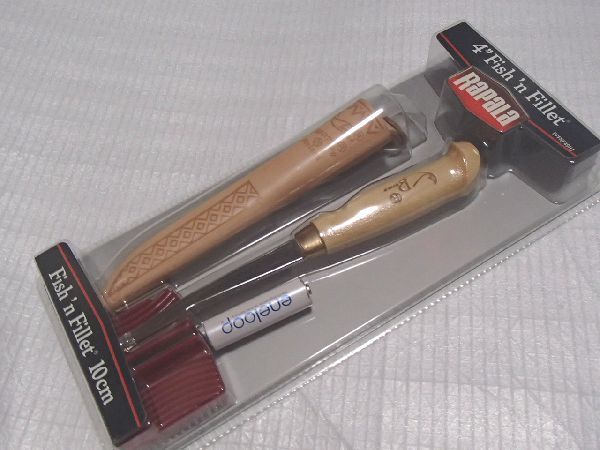 ラパラ RAPALA ナイフ 4inch 革シース・砥石付き拍卖