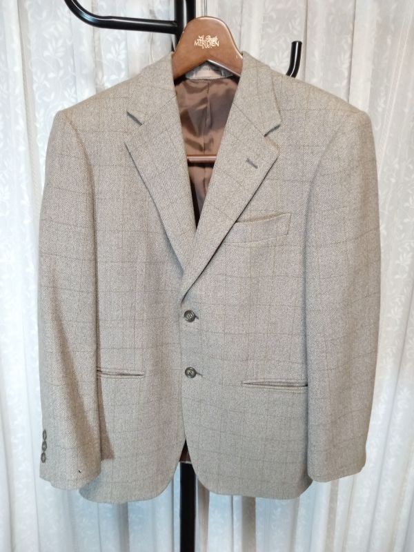 ラムウール◆ヴィンテージ テーラードジャケット /Mサイズ ◆ 仔羊毛①◆スーツ 背広 ブレザー 上着 メンズ 紳士 カジュアル ビジネス拍卖