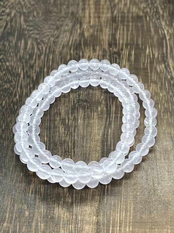 高品質 ローズクォーツ ブレスレット パワーストーン 天然石 5.4mm 水晶拍卖