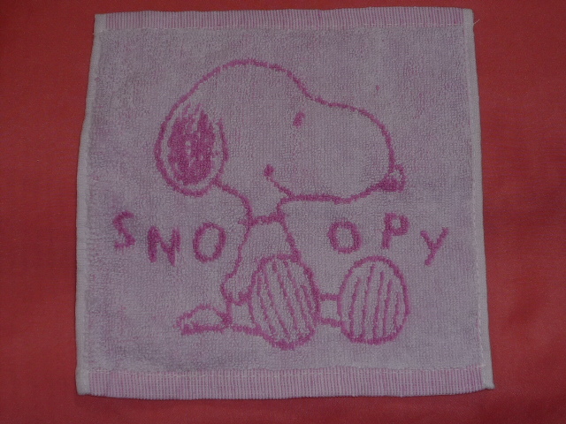 激レア!カワイイ♪ レトロ スヌーピー ハンドタオル (ピンク)拍卖