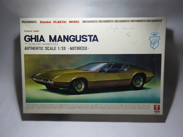 Bandai 1/20 GHIA MANGUSTA PLASTIC MODEL 輸出向け? バンダイ デトマソ マングスタ DE TOMASO MANGUSTA ジウジアーロ Giugiaro拍卖