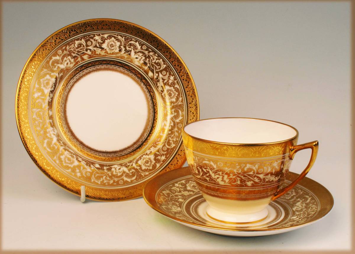 ミントン = カップ&ソーサー&プレート = Porcelain Ball (1級品)拍卖