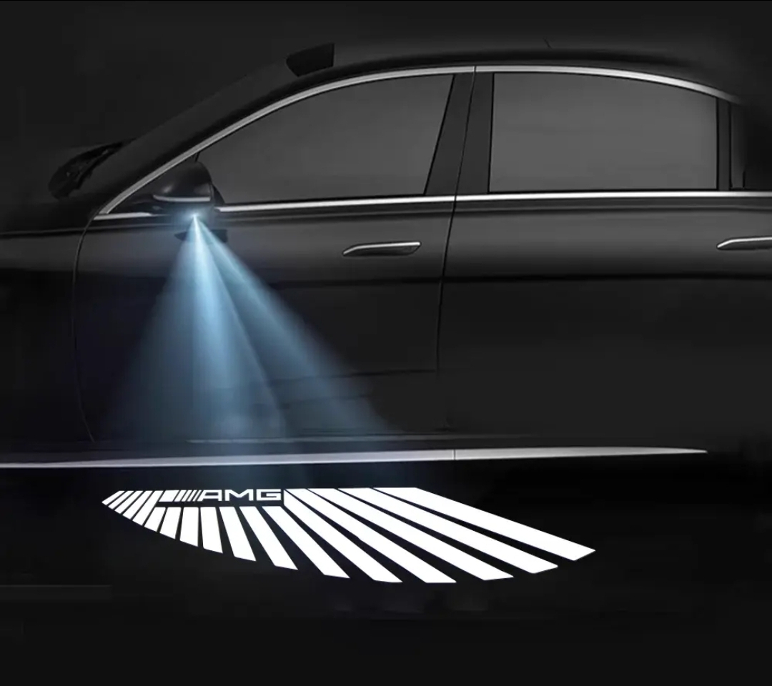 ②メルセデスベンツ 高照度LED AMGロゴ ドアミラースポットライト ウェルカムライト ランプ ホワイトLED エンジェルウイング拍卖