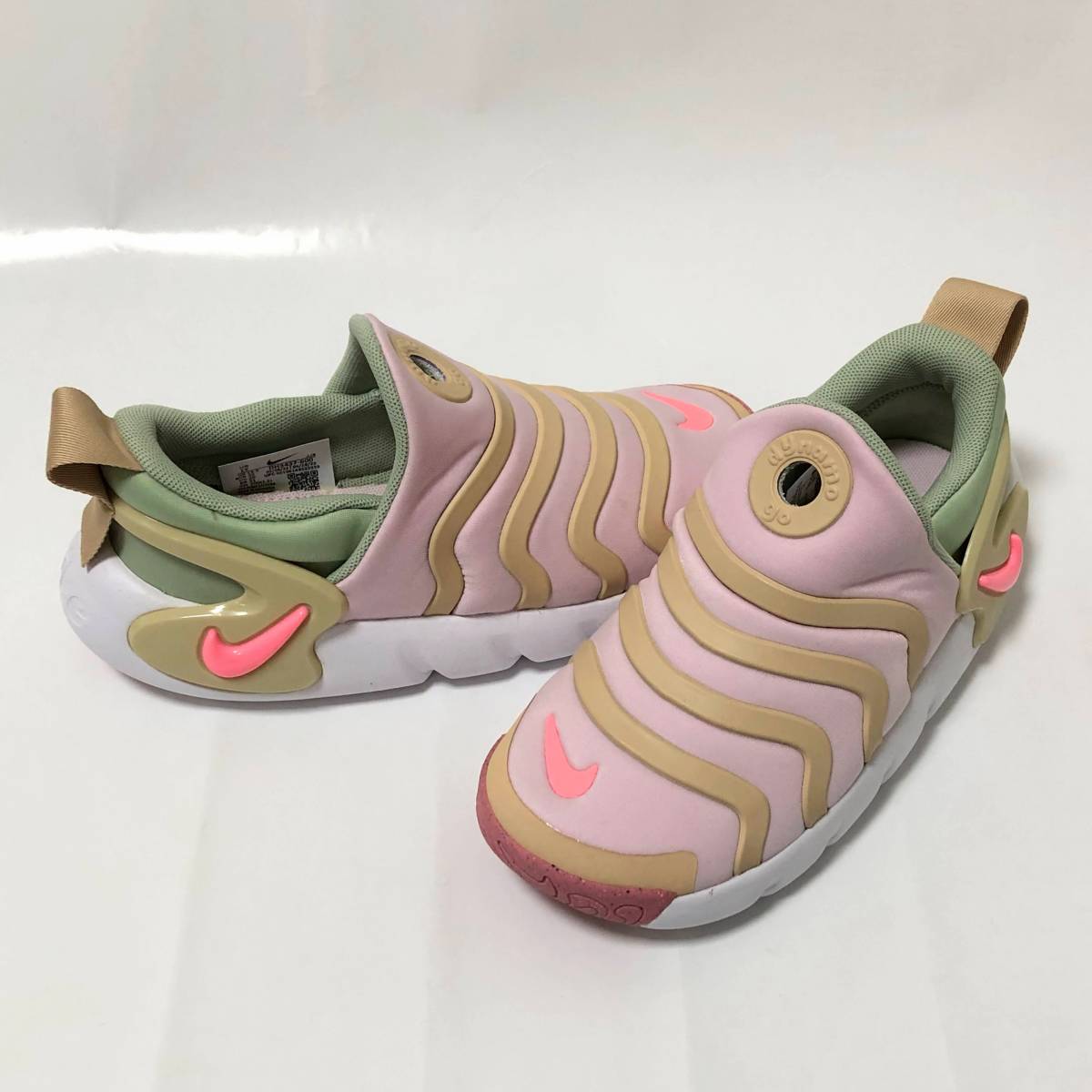 NIKE DYNAMO GO PS ピンク カーキ 22cm ナイキ ダイナモ ゴー フライイーズ スリッポン DH3437-600拍卖