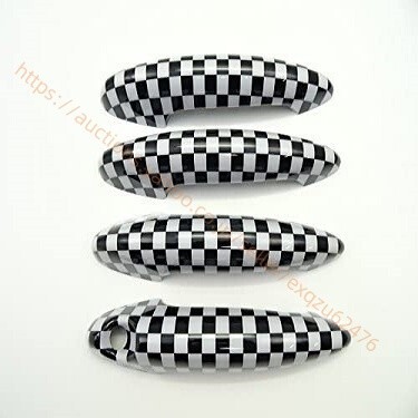 BMW MINI ミニ R60 クロスオーバー ドアハンドルカバー チェッカー ドア ノブ カバー 10000900拍卖