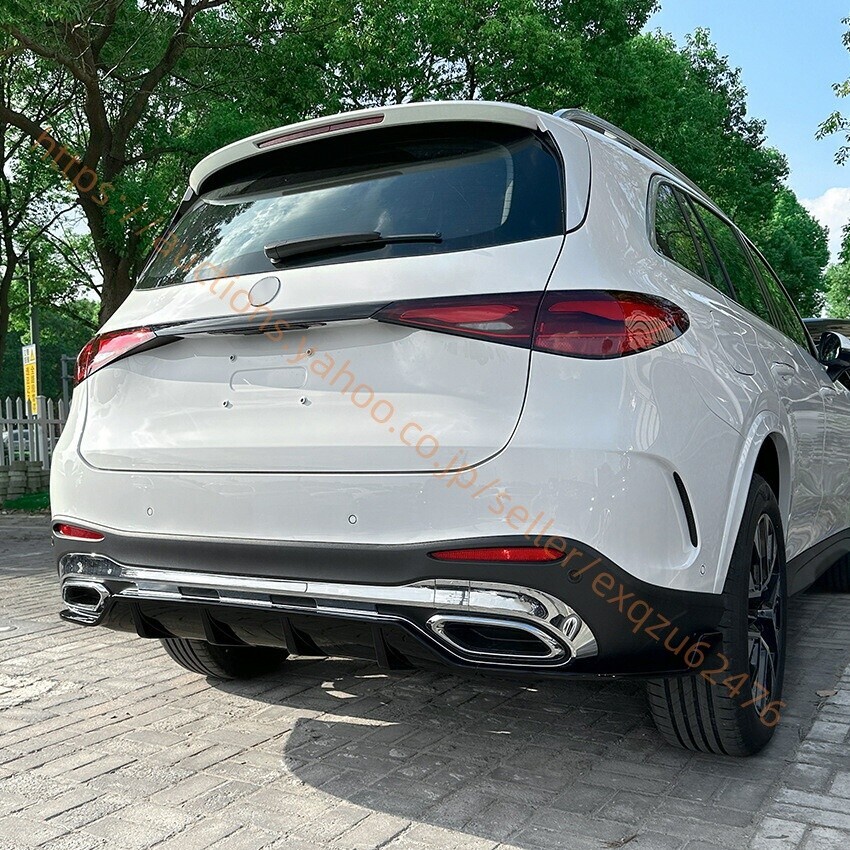 ベンツ リアディフューザー & リアカナード X254 GLC220d GLCクラス SUV ブラック ディフューザー マフラー バンパー compass1727247585拍卖