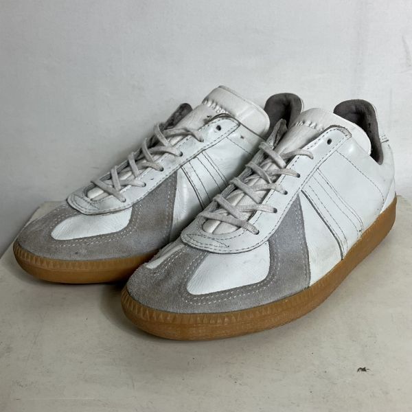 25.0㎝ ヴィンテージ ジャーマントレーナー ドイツ軍 スニーカー ホワイト ミリタリー拍卖