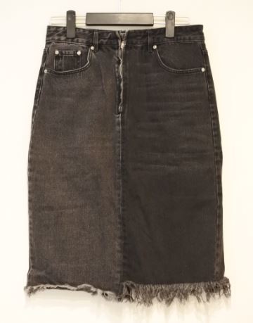 ZARA ザラ スカート デニムスカート ブラック系 Mサイズ 切りっぱなしデザイン ymdnrk k2h1103拍卖