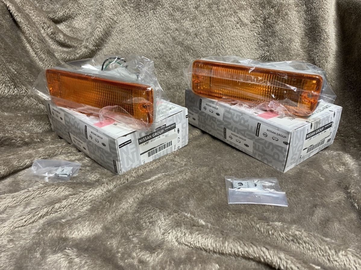 ●未使用 日産 PS13 S13 シルビア 純正 フロント ターンシグナルランプ ASSY 左右セット Turn signal lamp assembly front RH LH拍卖