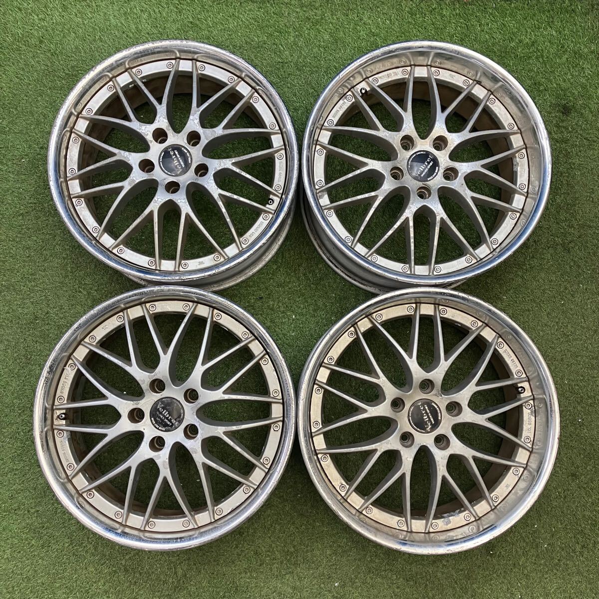 【0497】18インチ 8.0 9.0 SPEED STAR VS ベルブレート スピードスター 18×8.0 +41 / 18×9.0 +49 PCD114.3 5穴 ハブ径74 中古4本拍卖