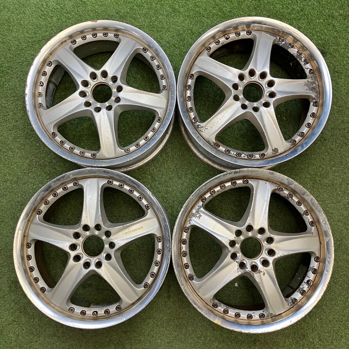 【0514】17インチ 7.0JJ 8.0JJ RAYS VOLK RACING VR AV3 レイズ 17×7.0JJ +44 / 17×8.0JJ +35 PCD114.3 5穴 ハブ径73 中古4本拍卖